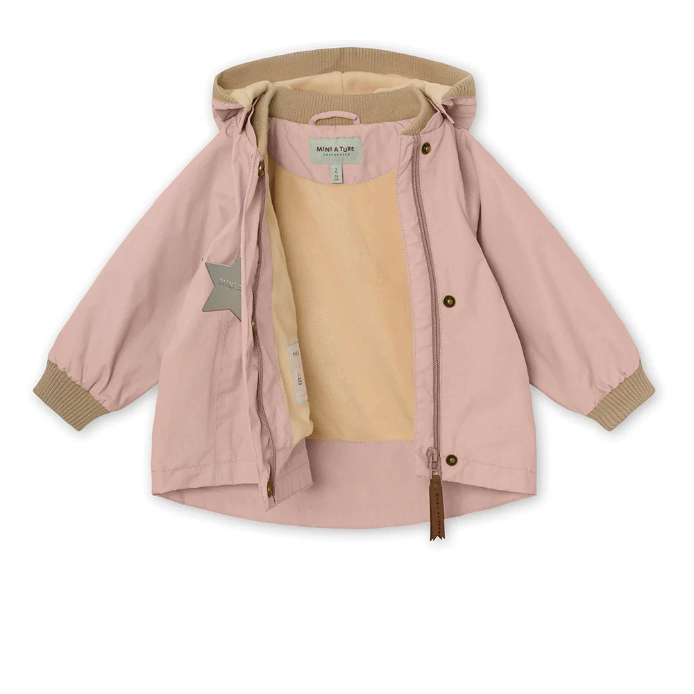 Mini A Ture - Wai fleece lined spring jacket. GRS - Pale Woodrose
