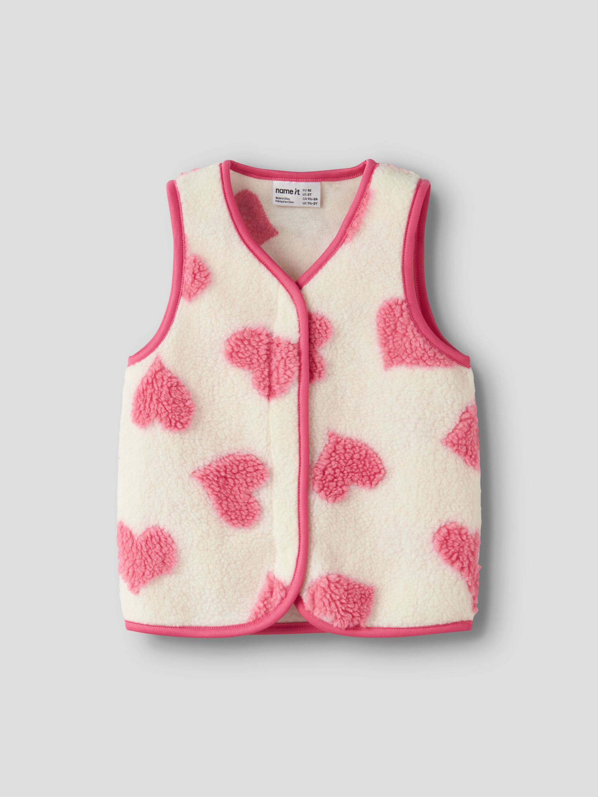 Name it-NMFLARA TEDDY VEST- Antique White