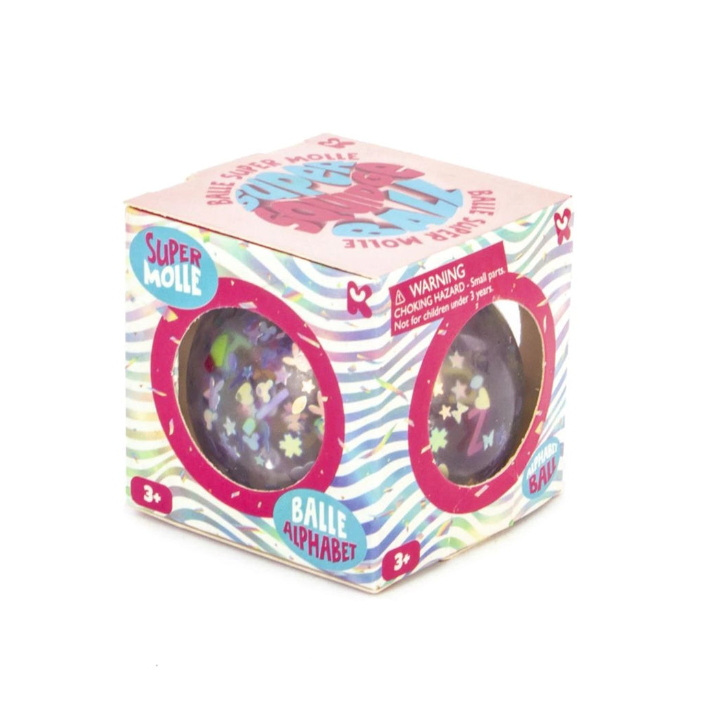 Quetschball ABC Glitter Ball