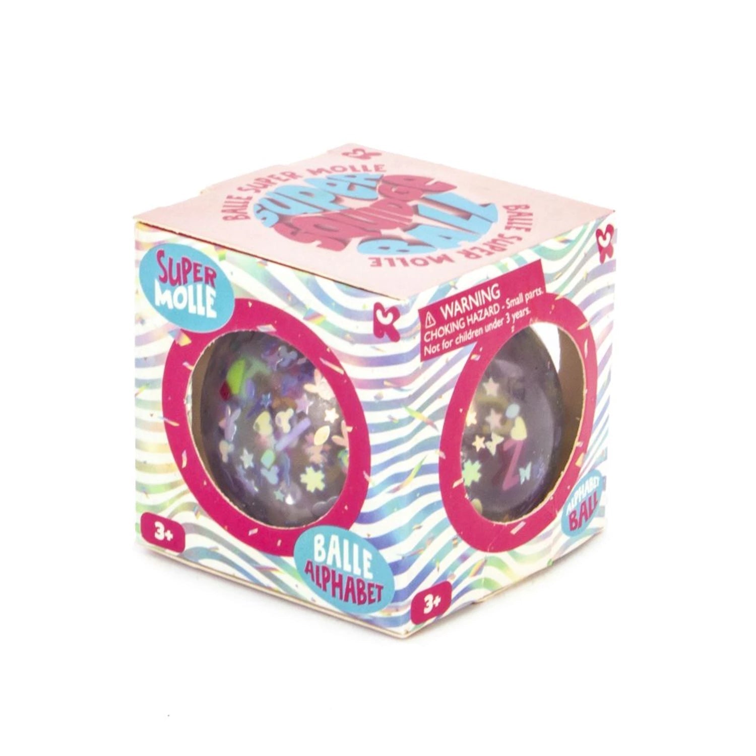 Quetschball ABC Glitter Ball