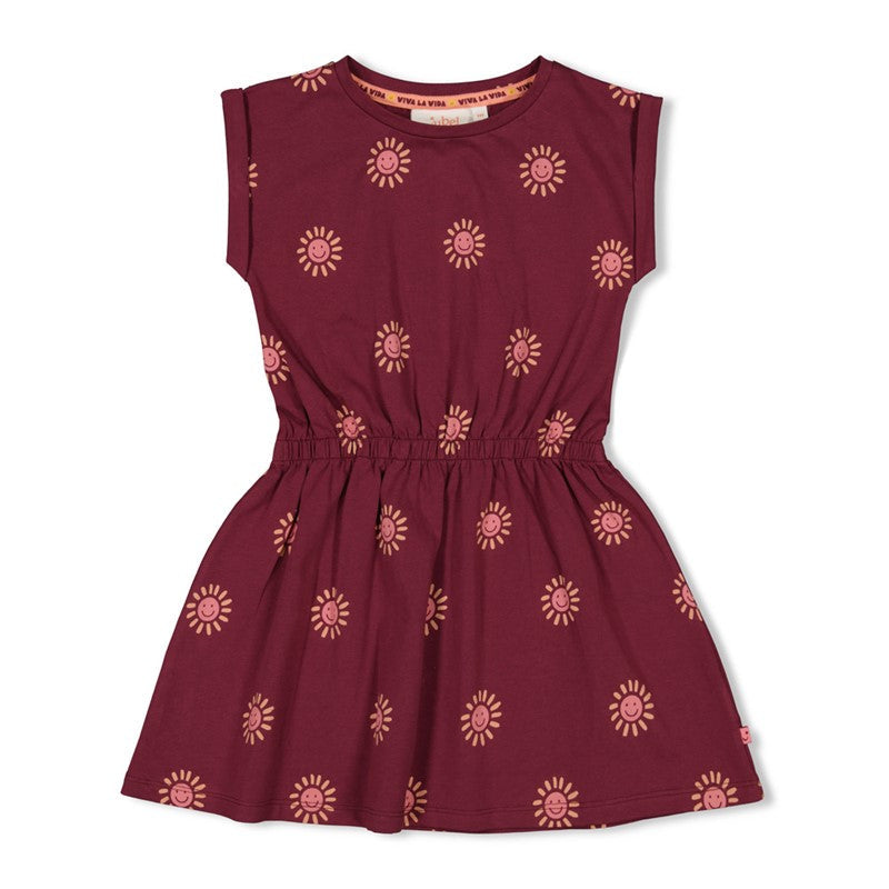 Jubel-Kleid AOP - Salsa Sunset-Bordeaux