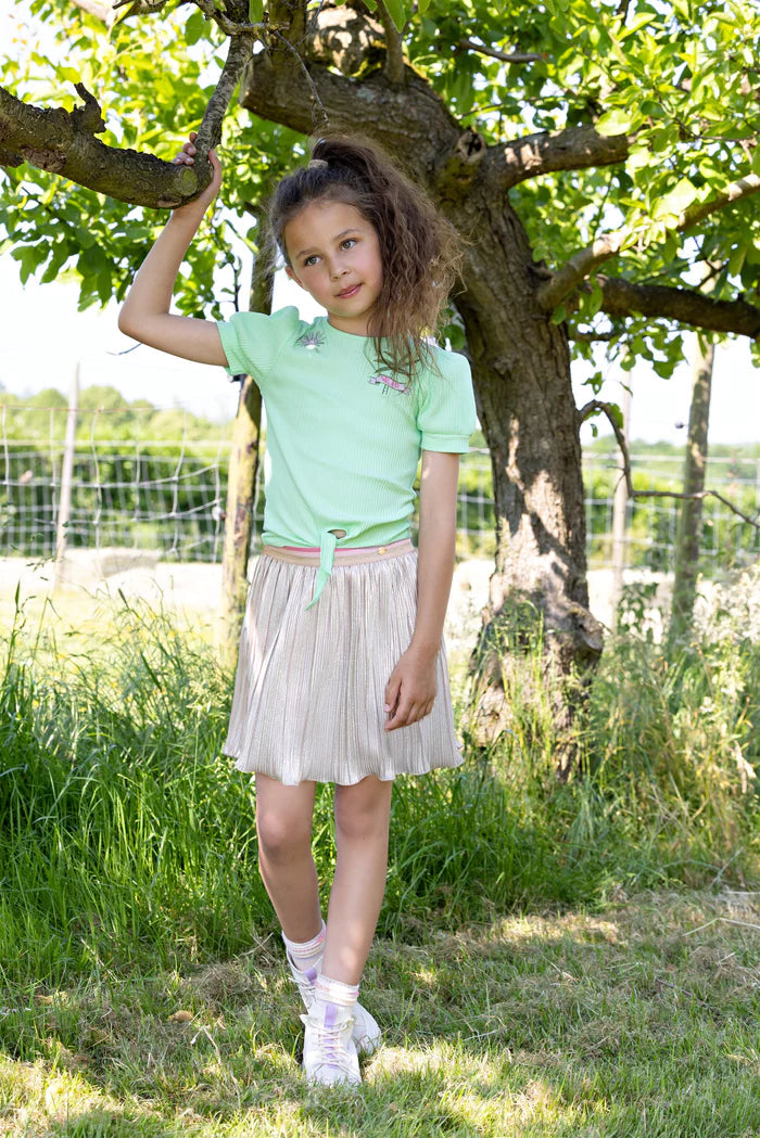 NONO-Komy Rib Jersey Hemd Mit Knopfleiste Grün
