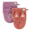 Waschhandschuh 2-pack | Mrs. Cat - Mrs. Peacock
