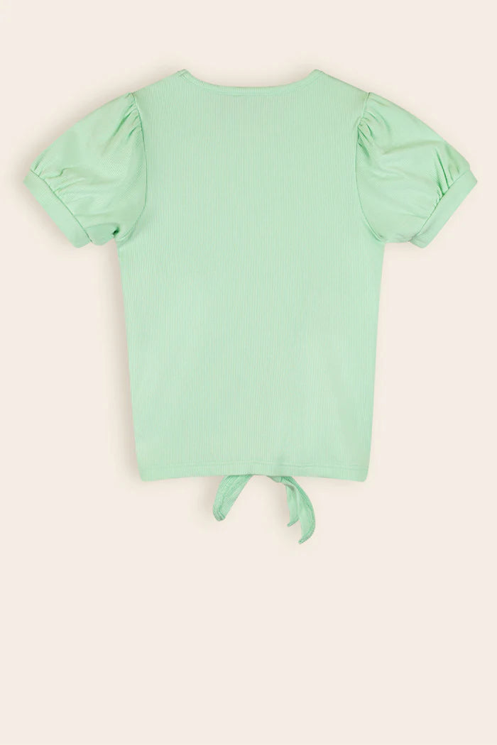 NONO-Komy Rib Jersey Hemd Mit Knopfleiste Grün