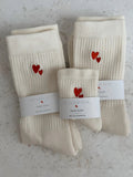 ATELIER RIVE-HEART SOCKS Cream