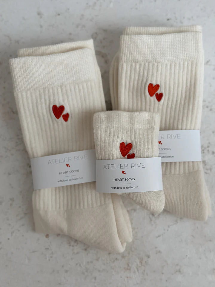 ATELIER RIVE-HEART SOCKS Cream