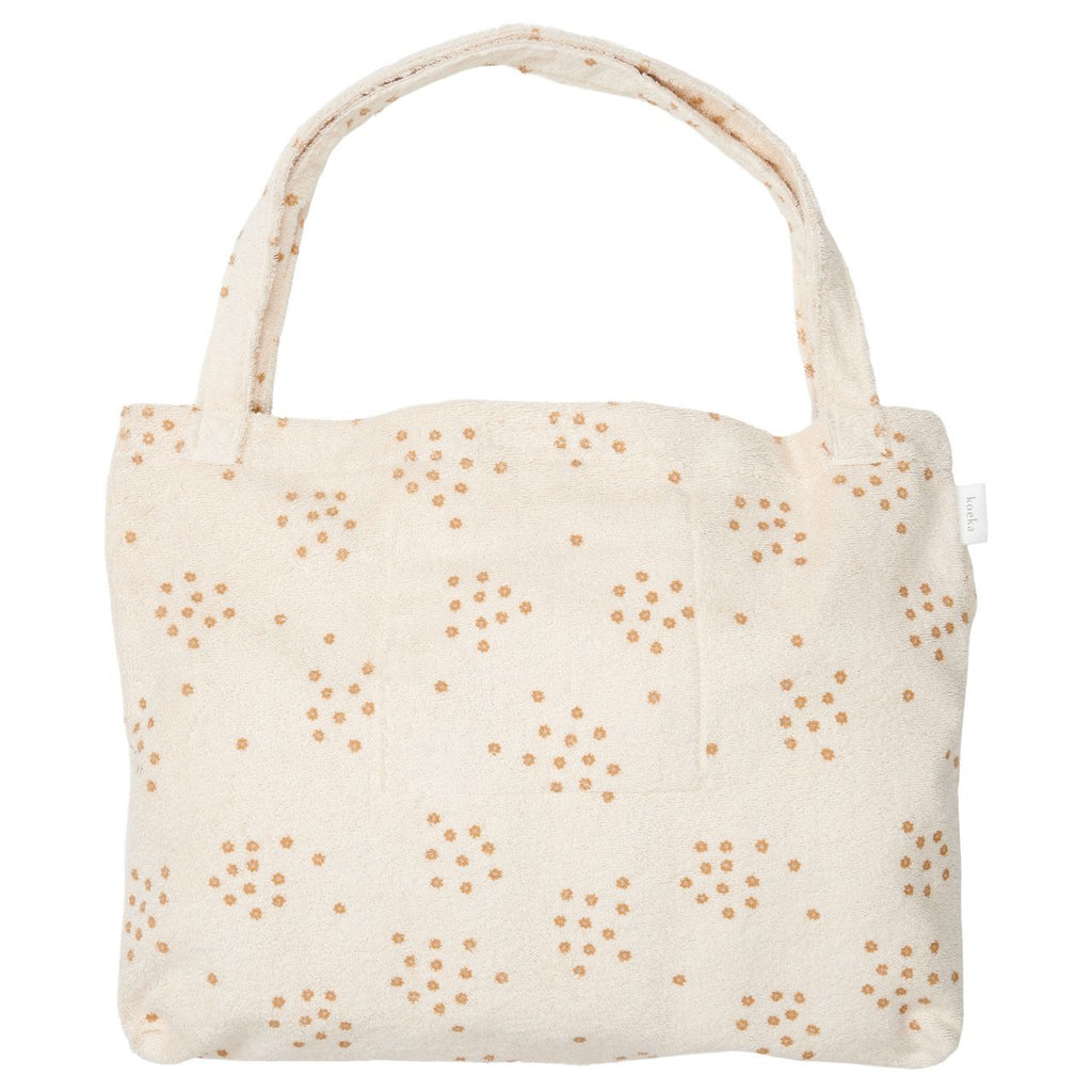 mom bag flower crown natural