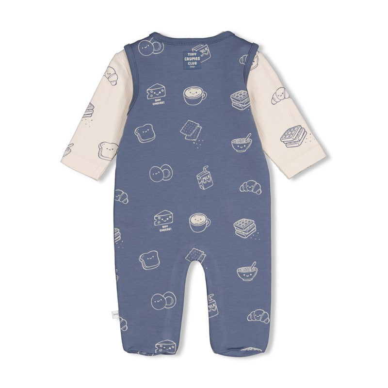 Feetje-2-tlg. Strampler AOP - Breakfast Buddy-Blau
