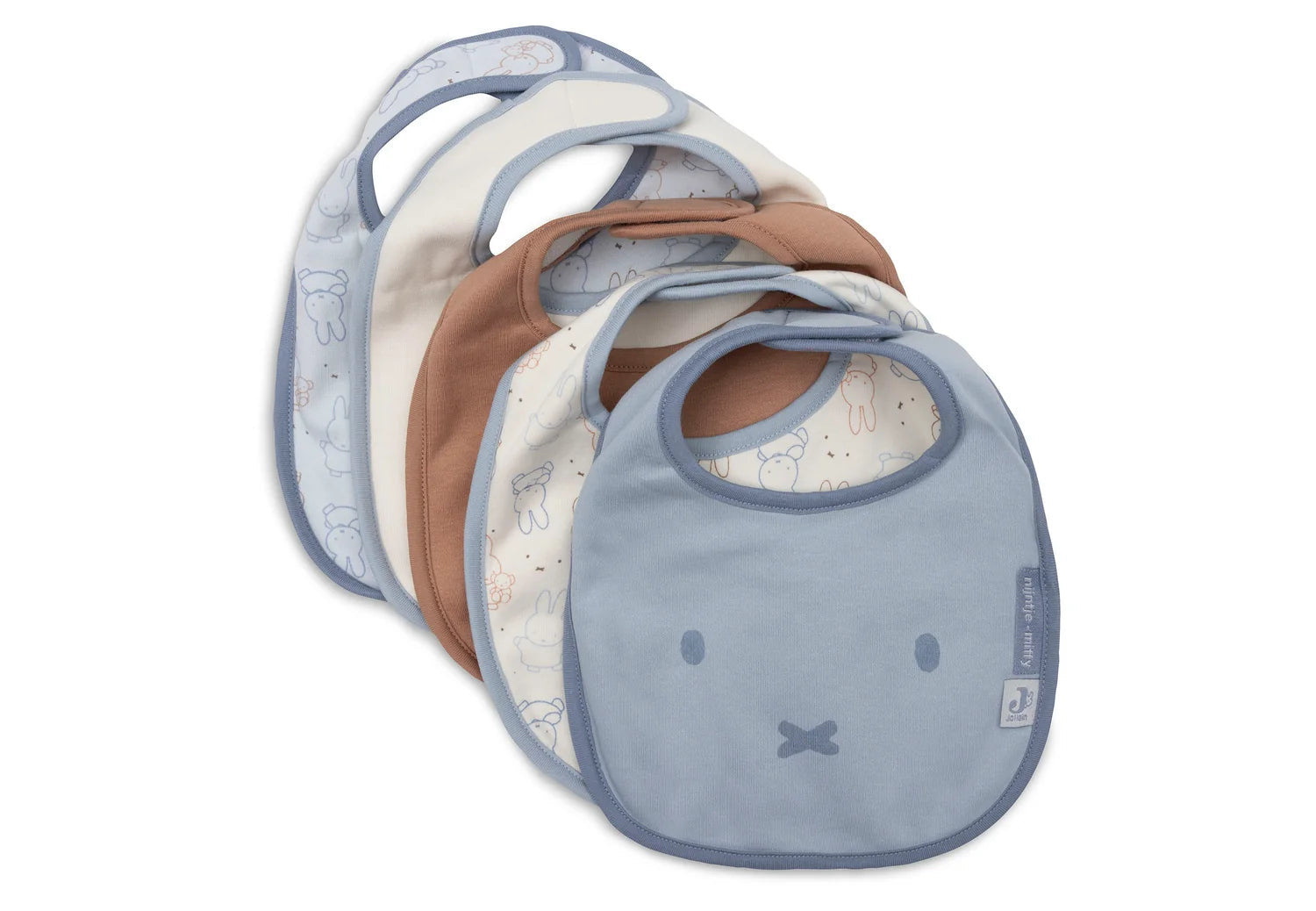Jollein-Lätzchen Jersey Wasserdicht Miffy Moments Cloudy Blue (5p)