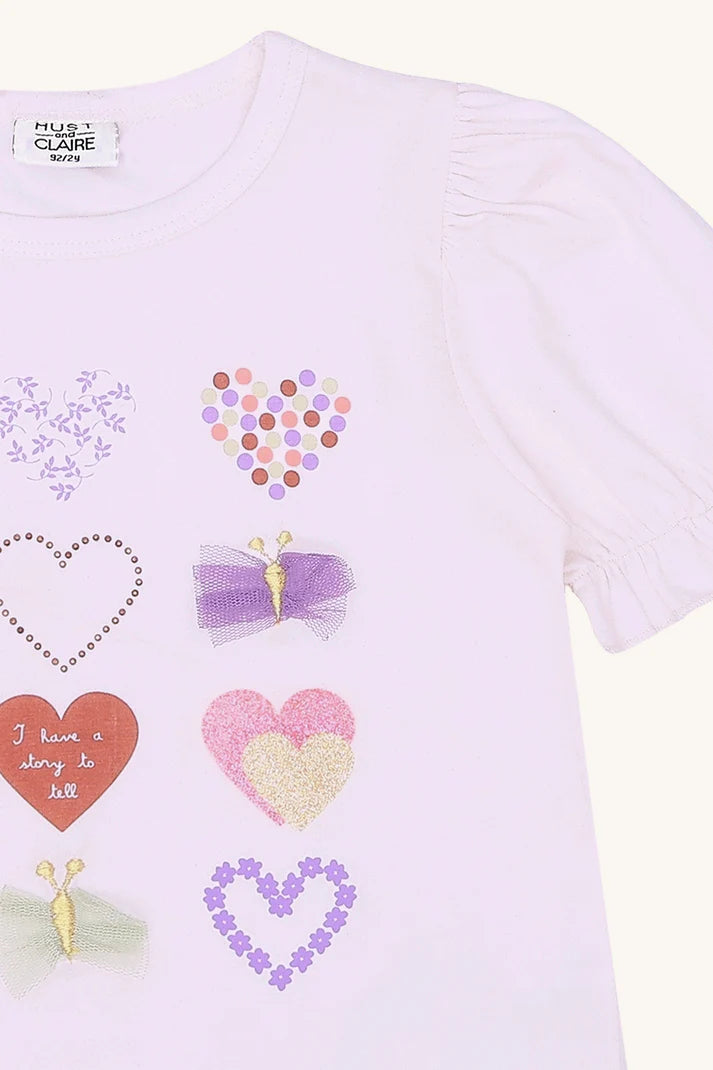 Hust and Claire-HCAlma -T-shirt-Lavender