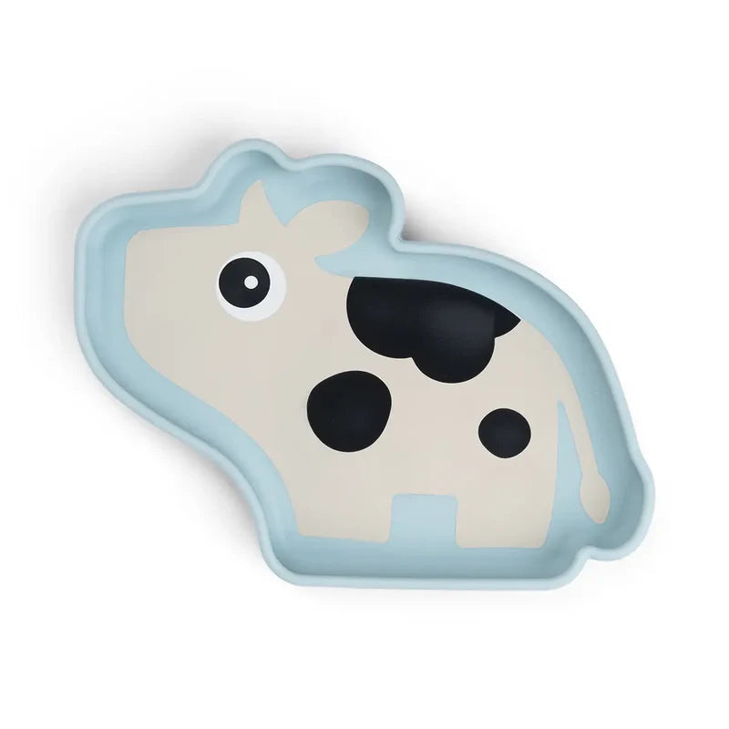Silikon Stick&Stay Teller - Dotti - Blau