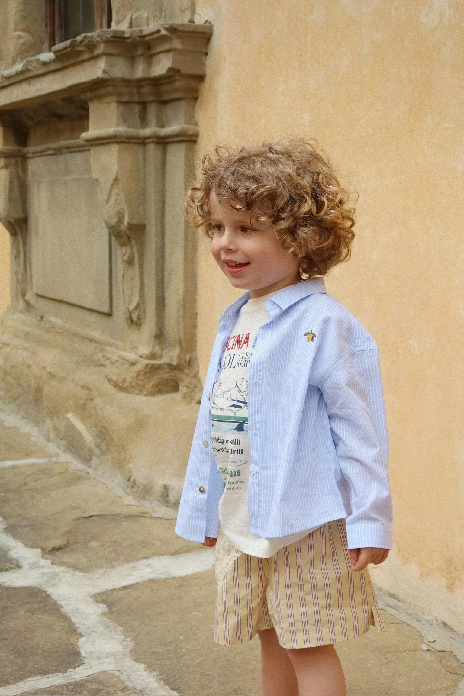 Konges Sloejd-WES SHIRT GOTS-BLUE STRIPE
