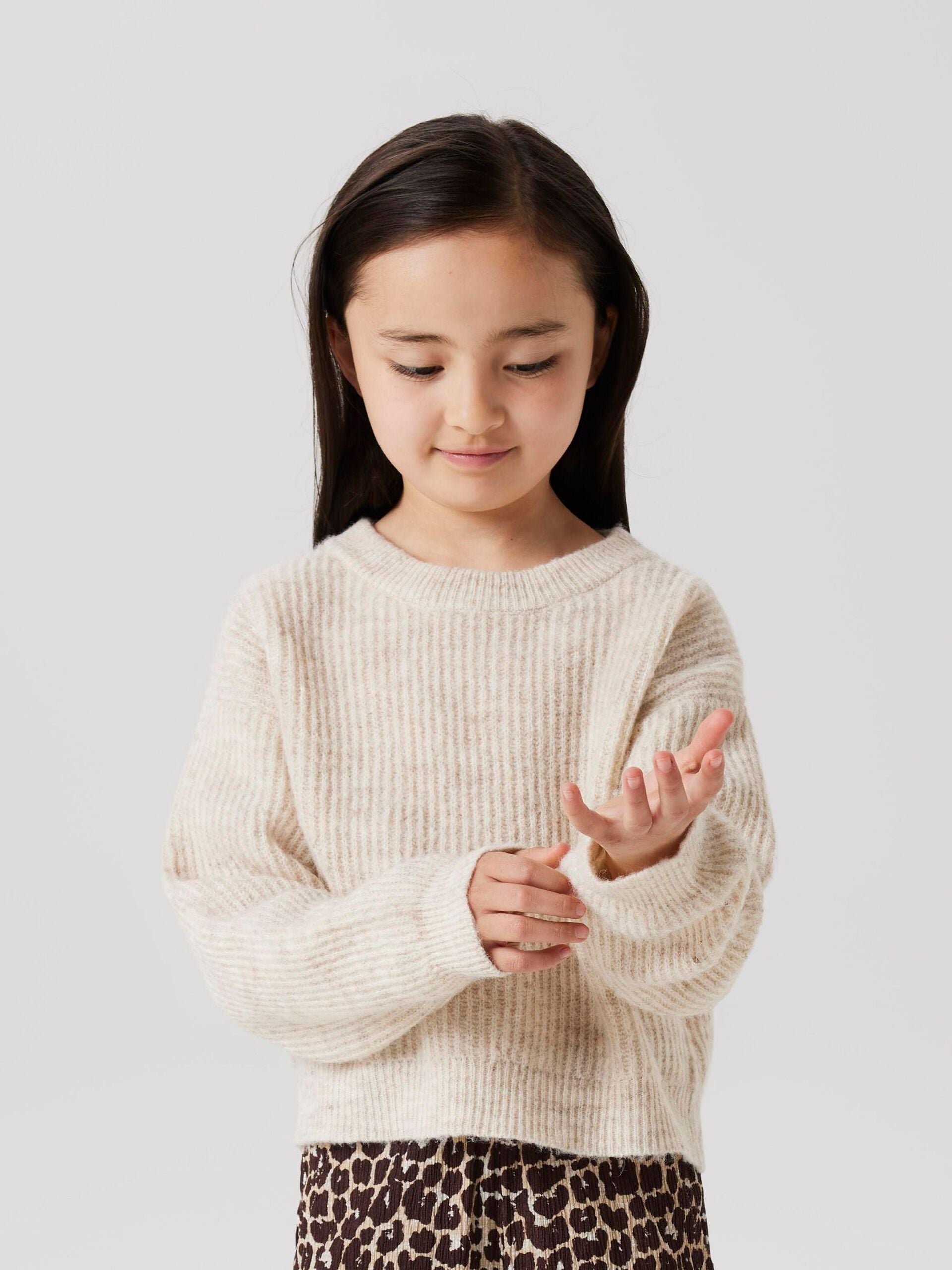 Name it- NKFHOLLY LS BOXY SHORT KNIT NOOS- pure cashmere