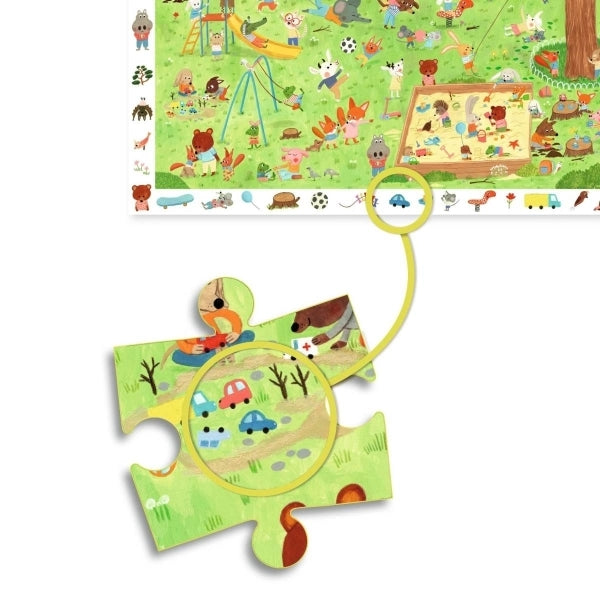 Djeco-Wimmelpuzzle: Spielplatz - 35 Teile