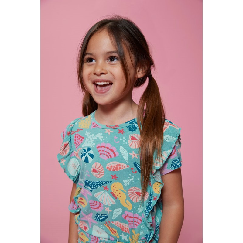Jubel-T-Shirt AOP - Lazy Lagoon-Jade Grün