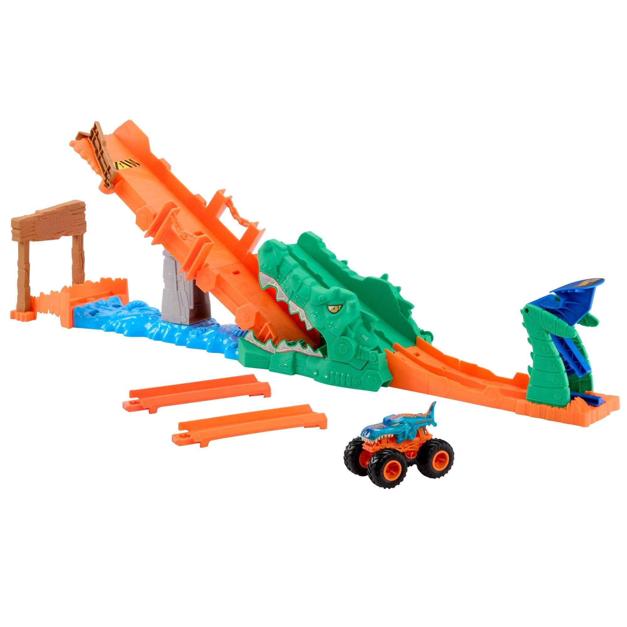 Hot Wheels Monster Trucks Krokodil Crash Challenge