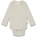 Petit Piao-Body L/S Modal Striped-Blue Mist/Off White