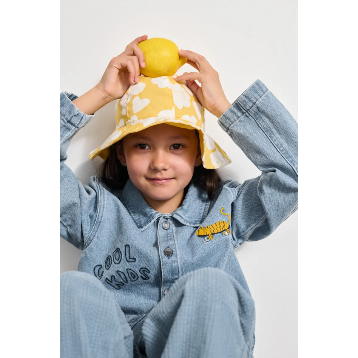 Liewood-Kinsley Placement Denim Overshirt-Cool kids / Light blue denim