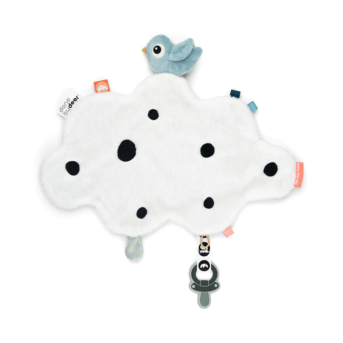 Baby-Kuscheltuch Happy clouds Blau