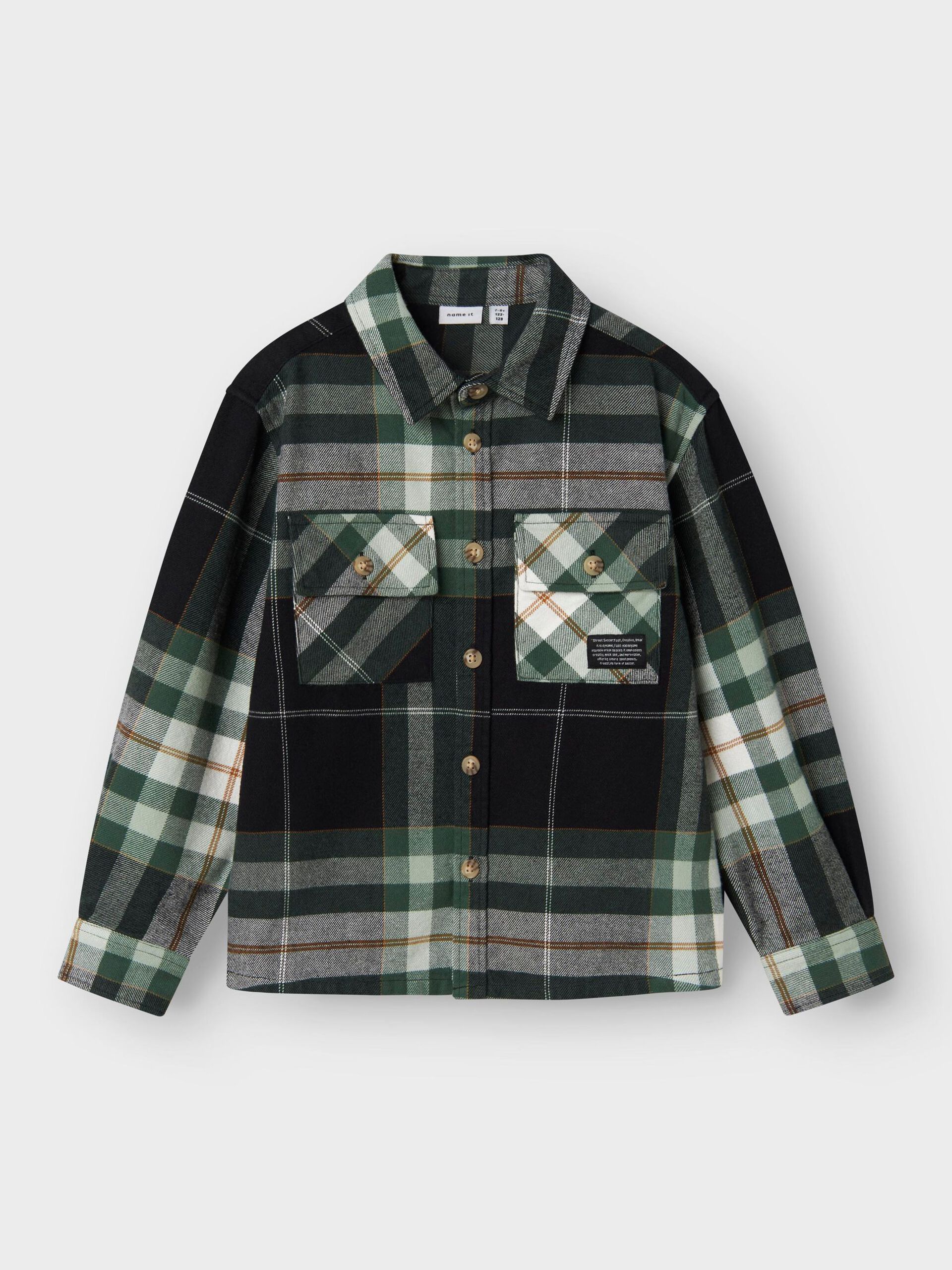 Name it-NKMNORRIS LS OVERSHIRT-Garden Topiary