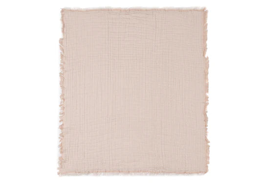 Jollein-Decke Kinderbett  120x120cm Fringe Moonstone/Ivory GOTS-Gelb