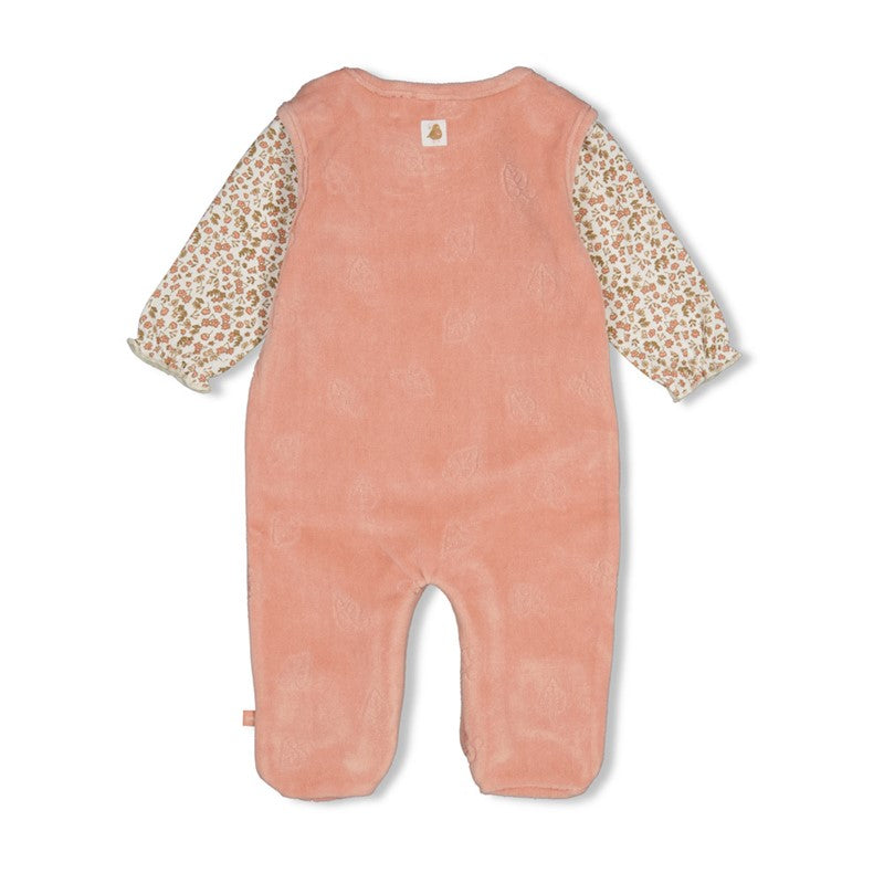 Feetje-2-tlg. Strampler Samt AO - Fall in Love-Rosa