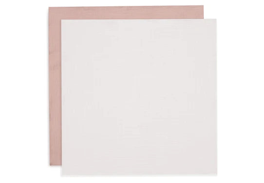 Jollein-Spucktuch Hydrophil 70x70cm Wild Rose/Ivory (4pack)-Rosa
