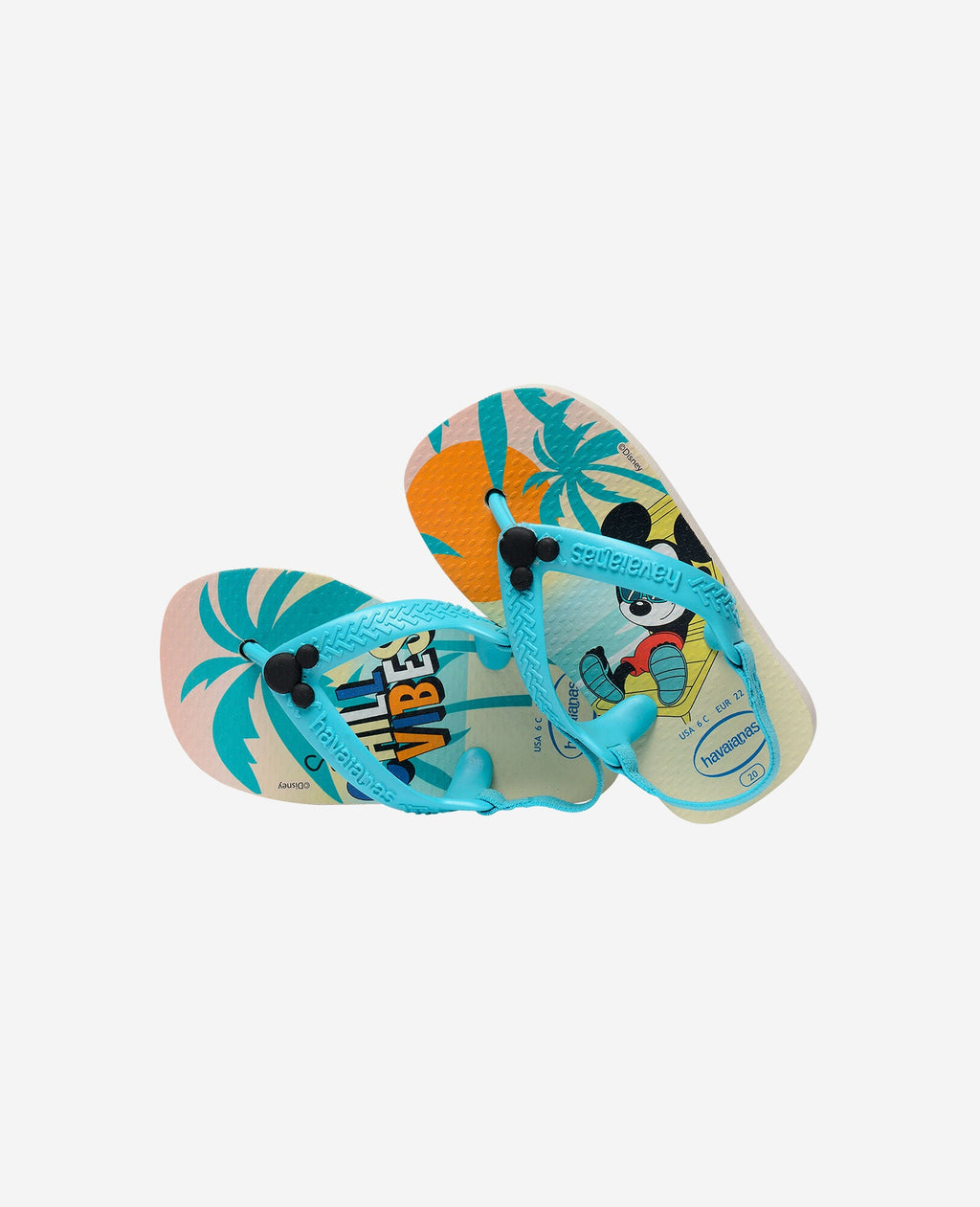 Havaianas Baby Disney Classics II  BEGE PALHA AZUL