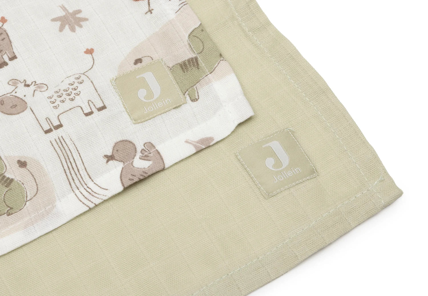 Jollein-Mullwindeln Hydrophil 115x115cm Barn Buddies (2pack)