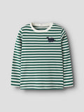 Name it - SLIM FIT OBERTEIL MIT LANGEN ÄRMELN Cloud Dancer/Dino