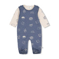 Feetje-2-tlg. Strampler AOP - Breakfast Buddy-Blau