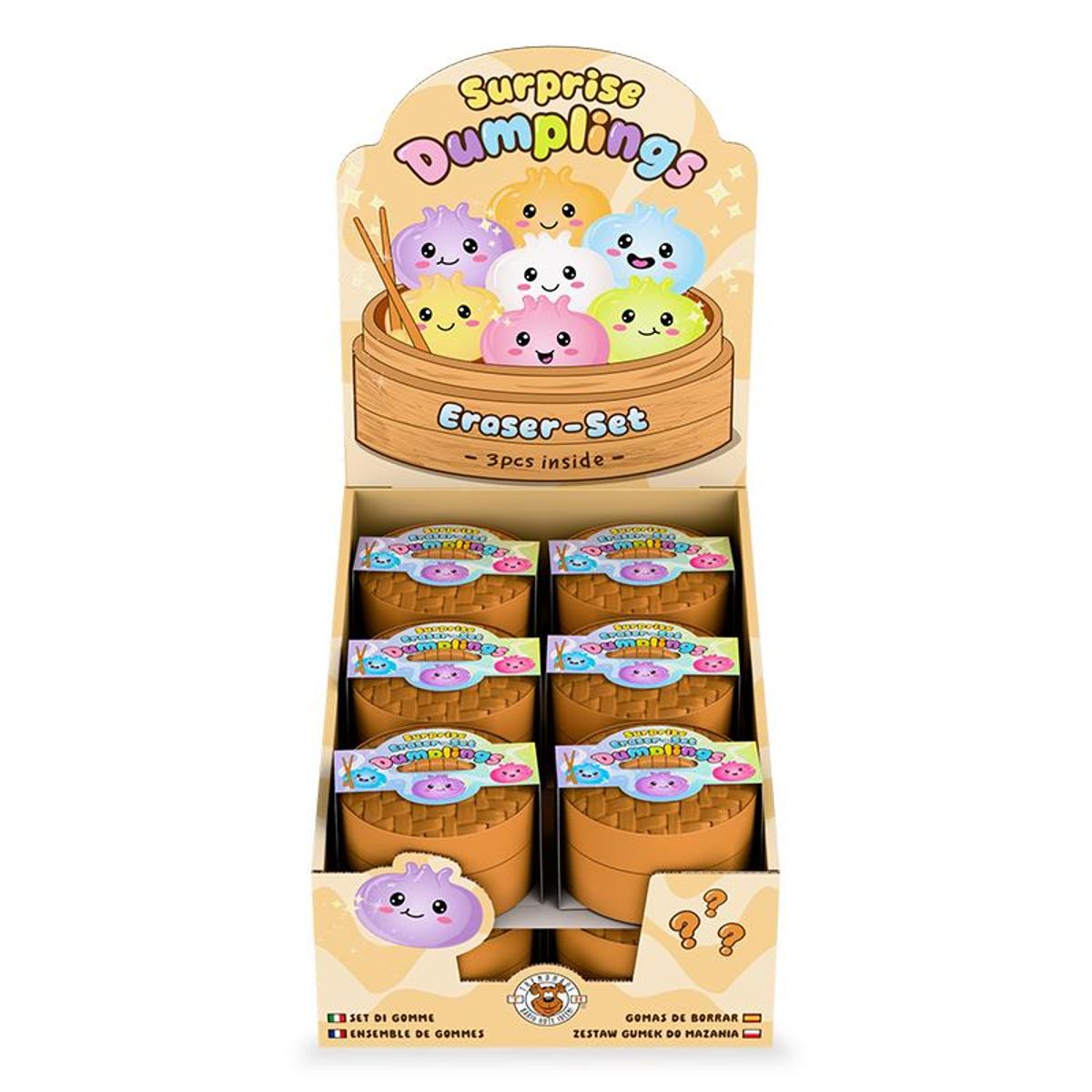 Trendhaus-Radierer Dumpling 3er-Set