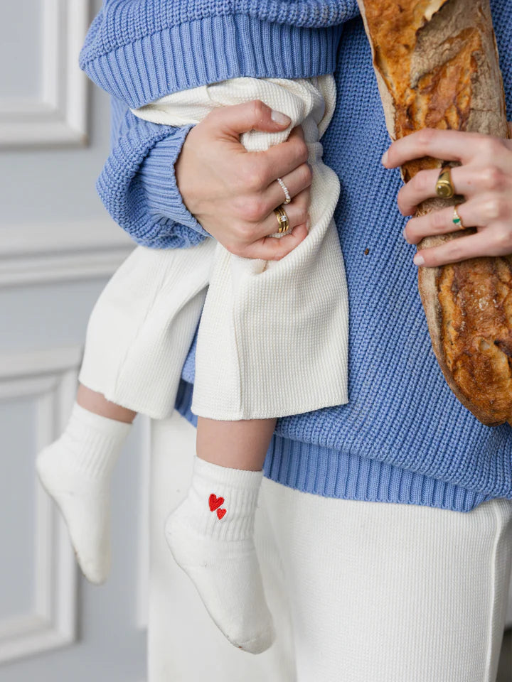 ATELIER RIVE-HEART SOCKS Cream