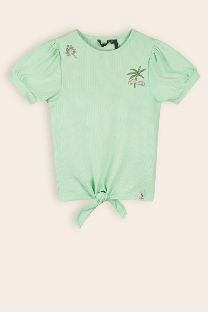 NONO-Komy Rib Jersey Hemd Mit Knopfleiste Grün