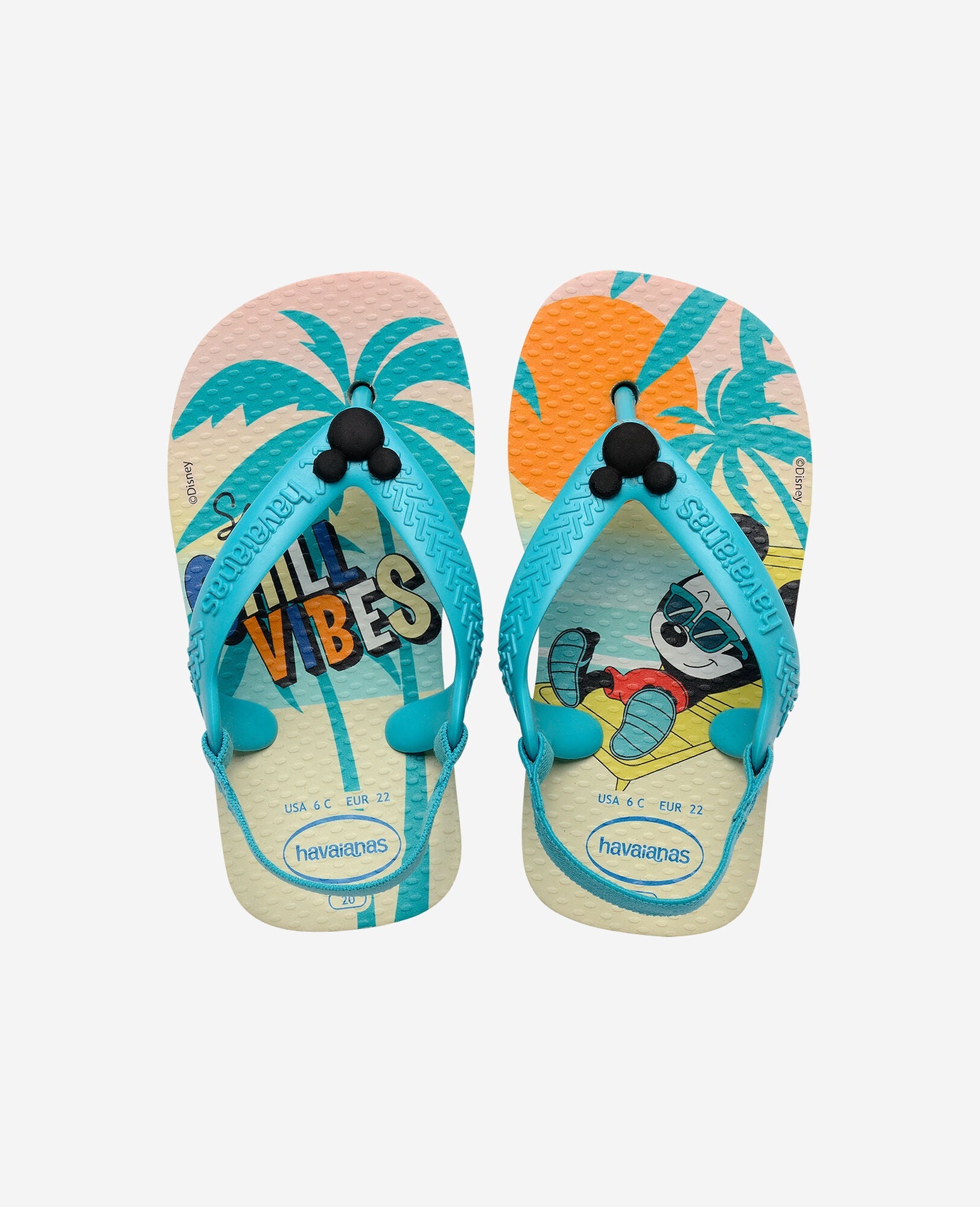 Havaianas Baby Disney Classics II  BEGE PALHA AZUL