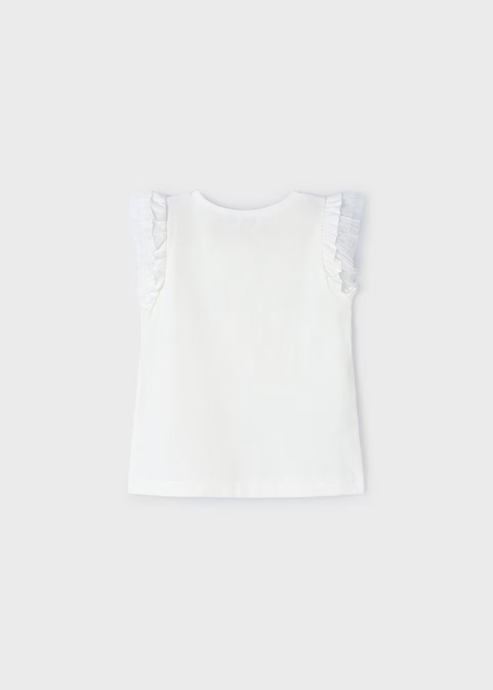 Mayoral-T-Shirt kurzarm Blume-Rohw-Nude