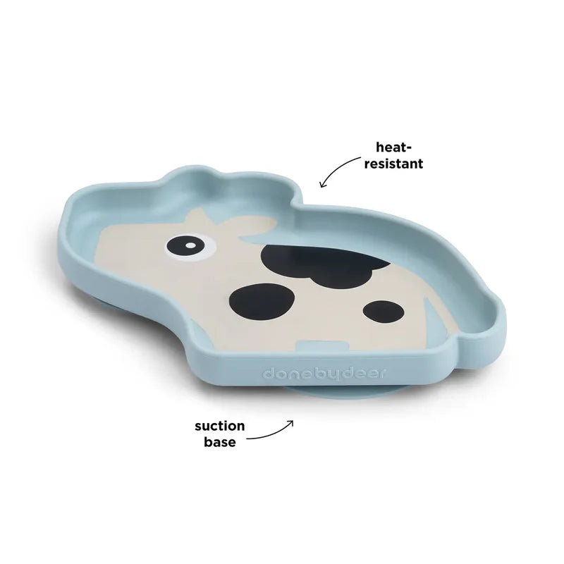 Silikon Stick&Stay Teller - Dotti - Blau