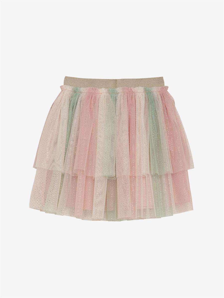 Minymo-Skirt w. Glitter-Peach Beige