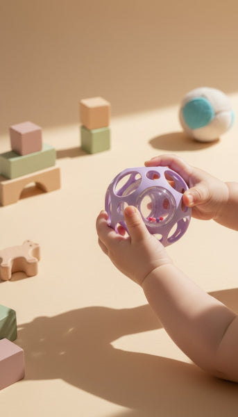 RATTLING SENSORY BALL PURPLE
