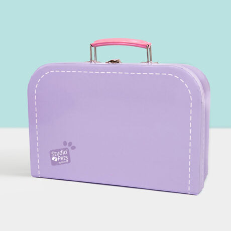 AktentaschePappkoffer für 23 cm Kuscheltiere  Flieder