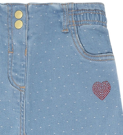 Hust & Claire-HCTheresa  Dotty denim-Blue Denim
