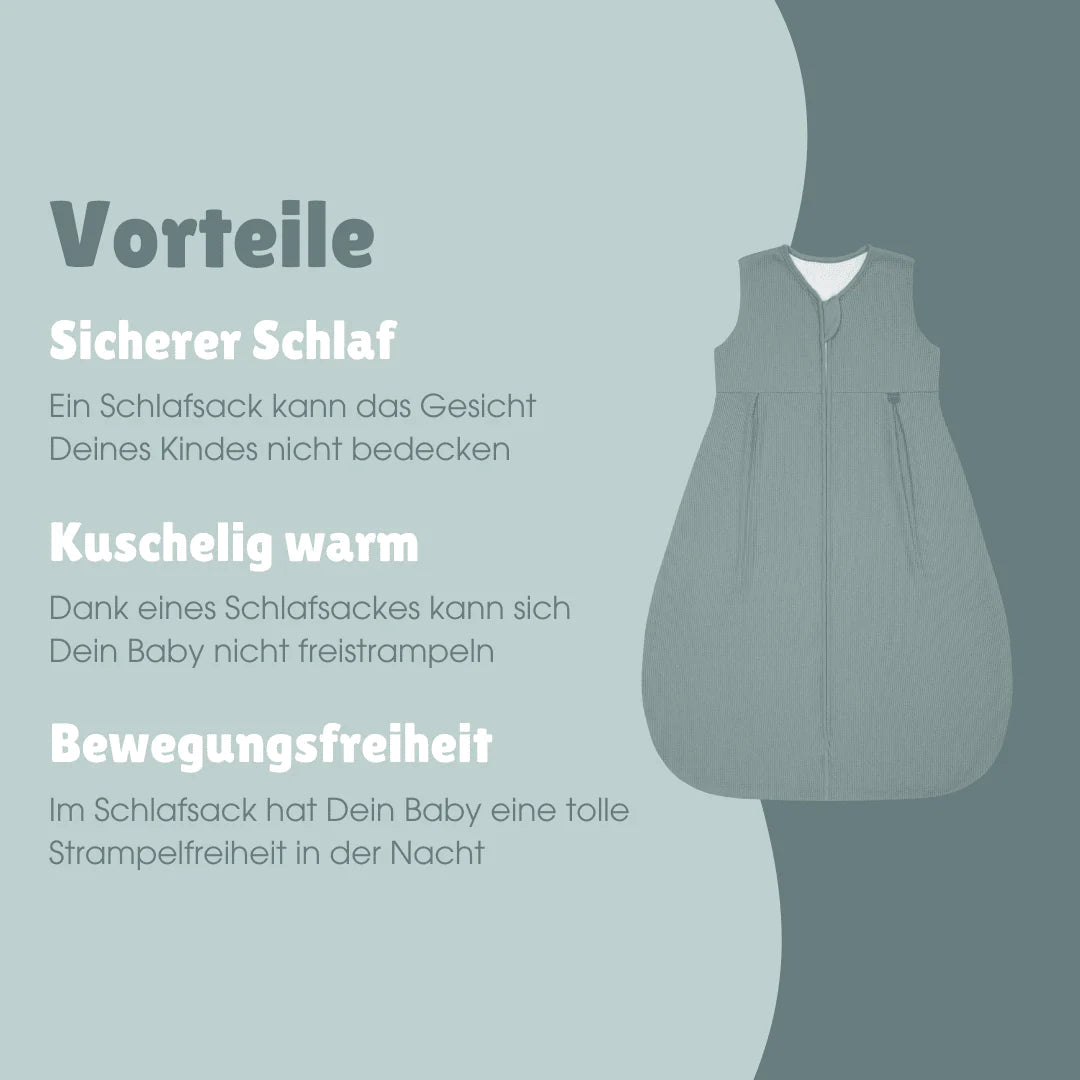 emma & noah-Schlafsack | Essential Mint 60 cm (1.0 TOG)