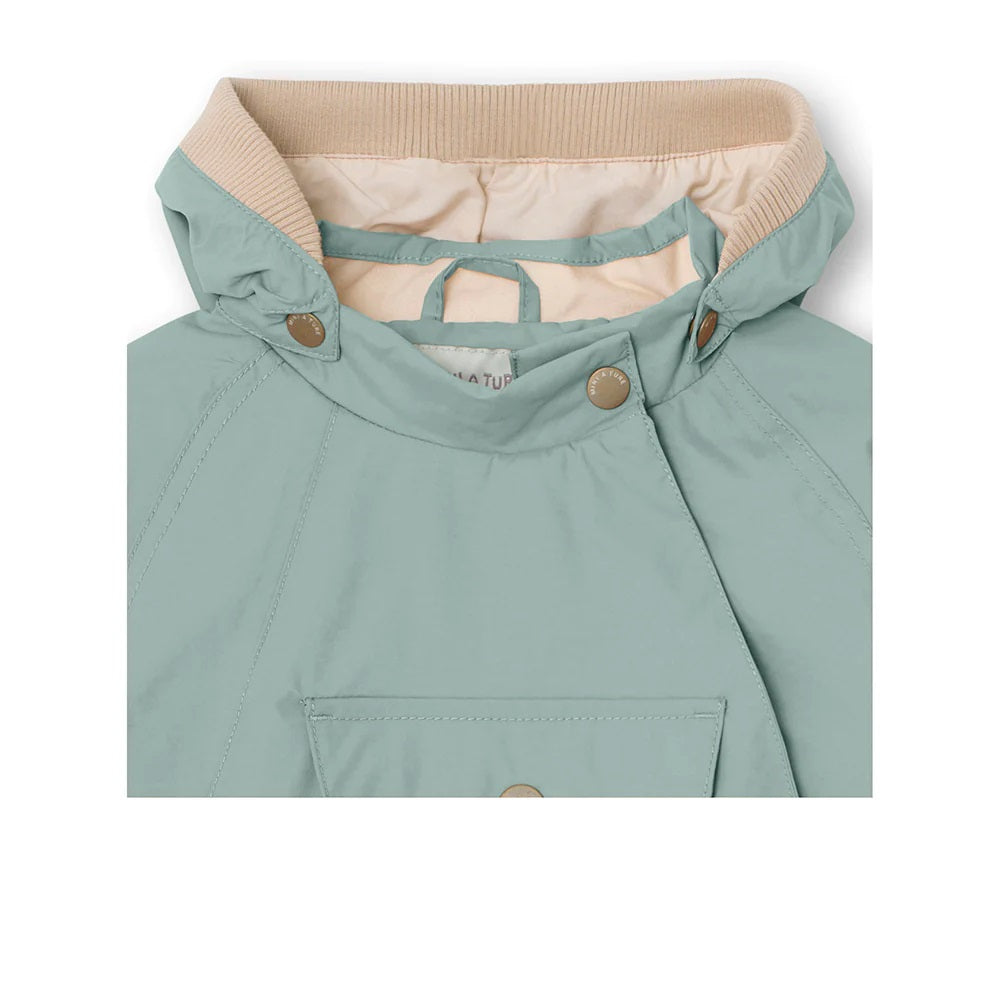 Mini A Ture - Wai fleece lined spring jacket. GRS - Gray Mist