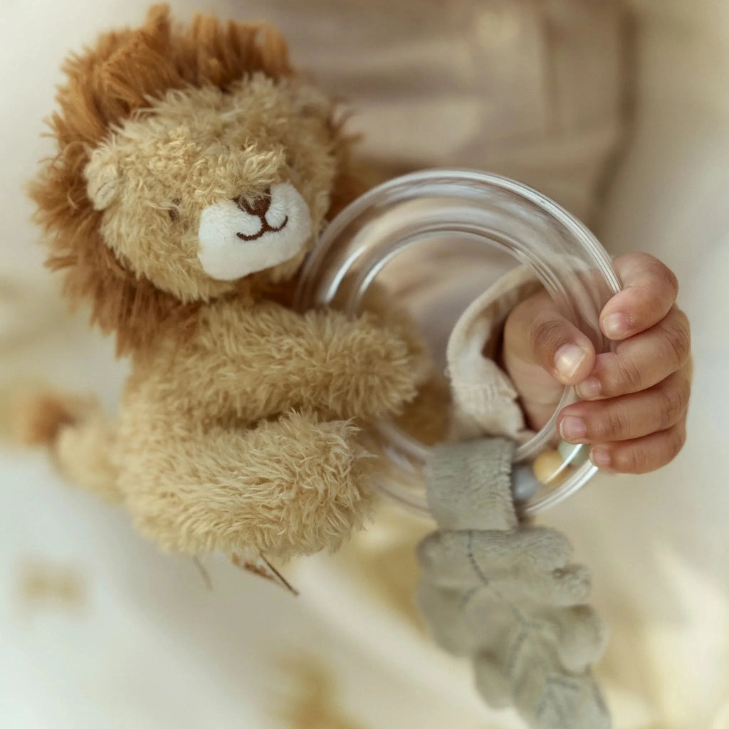 little dutch- Ring Rassel Löwe - Gelb Safari Friends