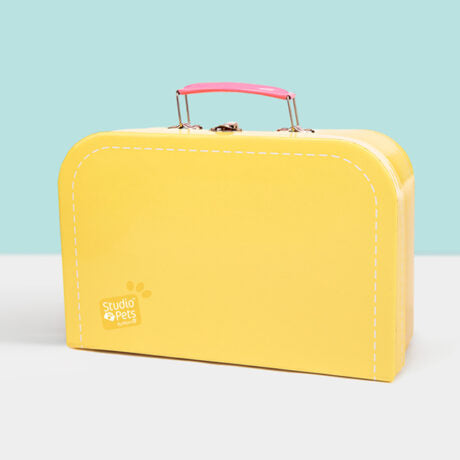 AktentaschePappkoffer für 23 cm Kuscheltiere  gelb