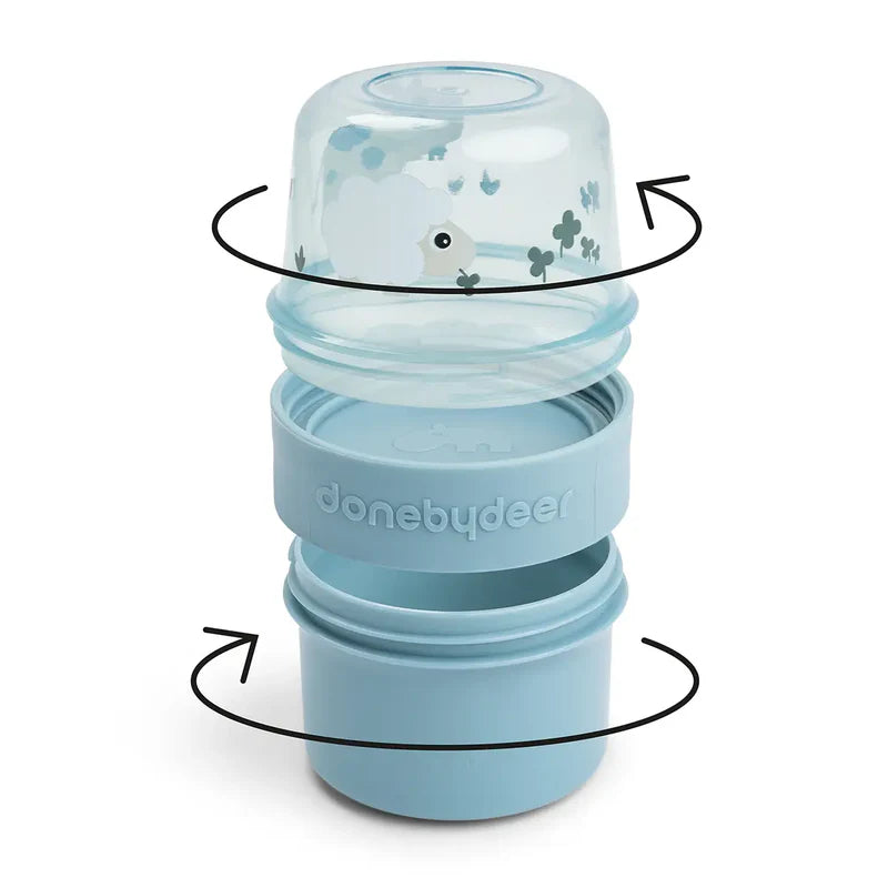 To go 2-way Snack-Behälter S - Tiny farm - Blau
