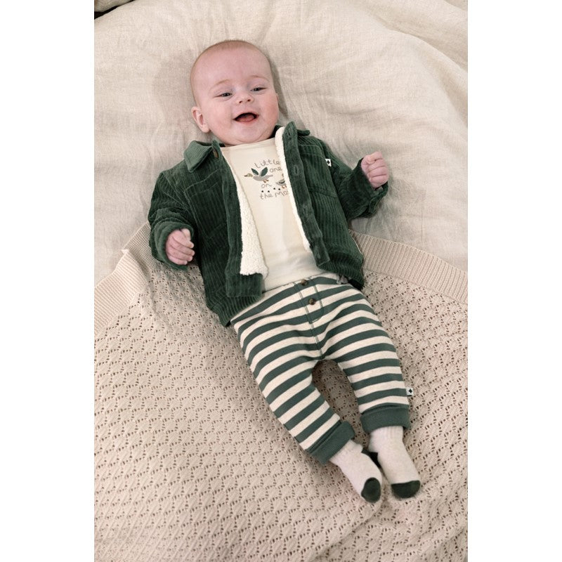 Feetje-Gerippte Jacke Samt - Wiggle and Waddle-Grün