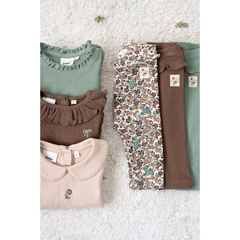Feetje-Gerippte Longsleeve pointelle - Lucky Bloombird-Natur