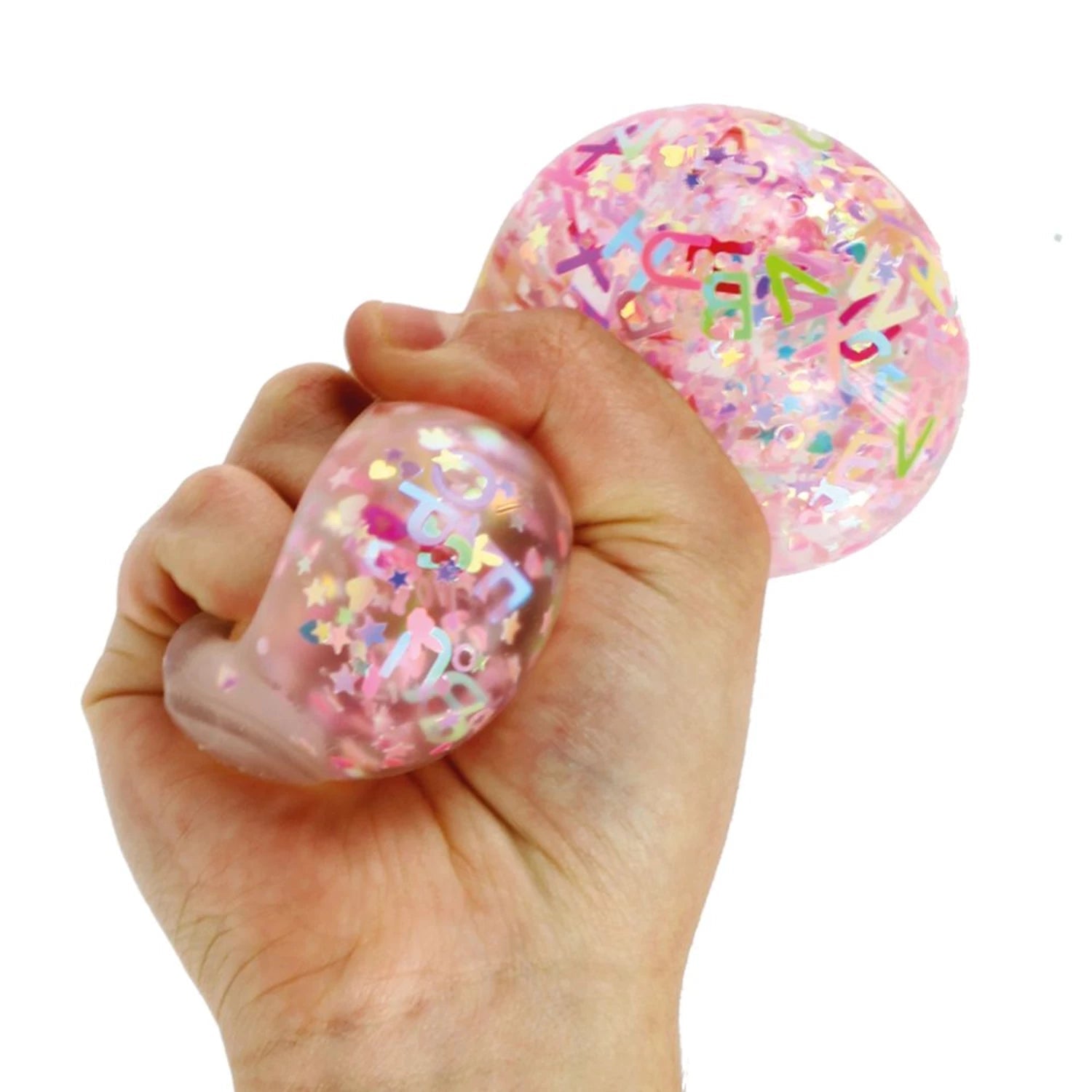Quetschball ABC Glitter Ball