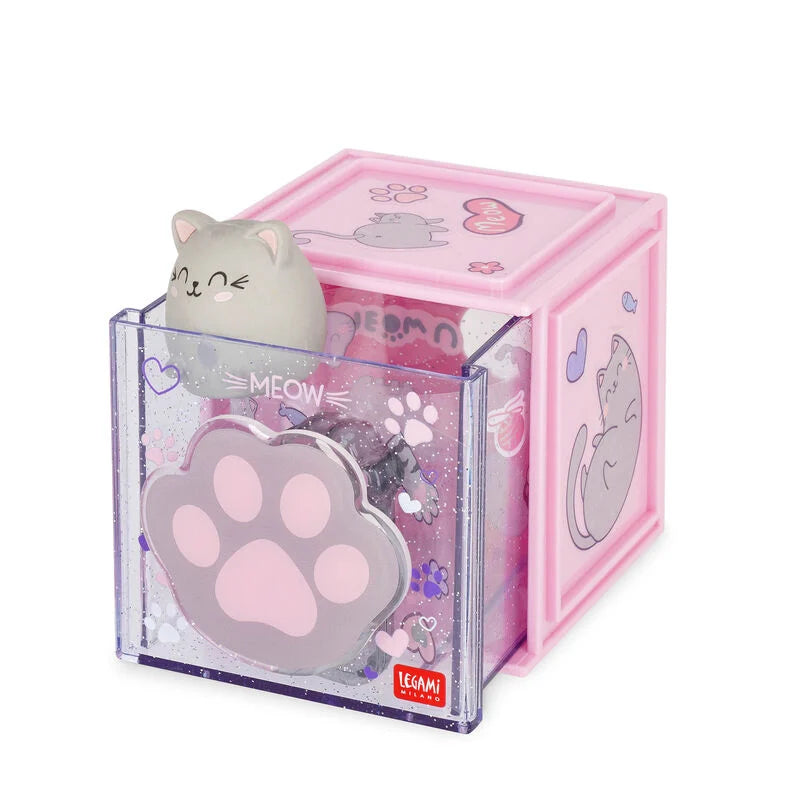 Erweiterbare Schreibtischbox - Kitty